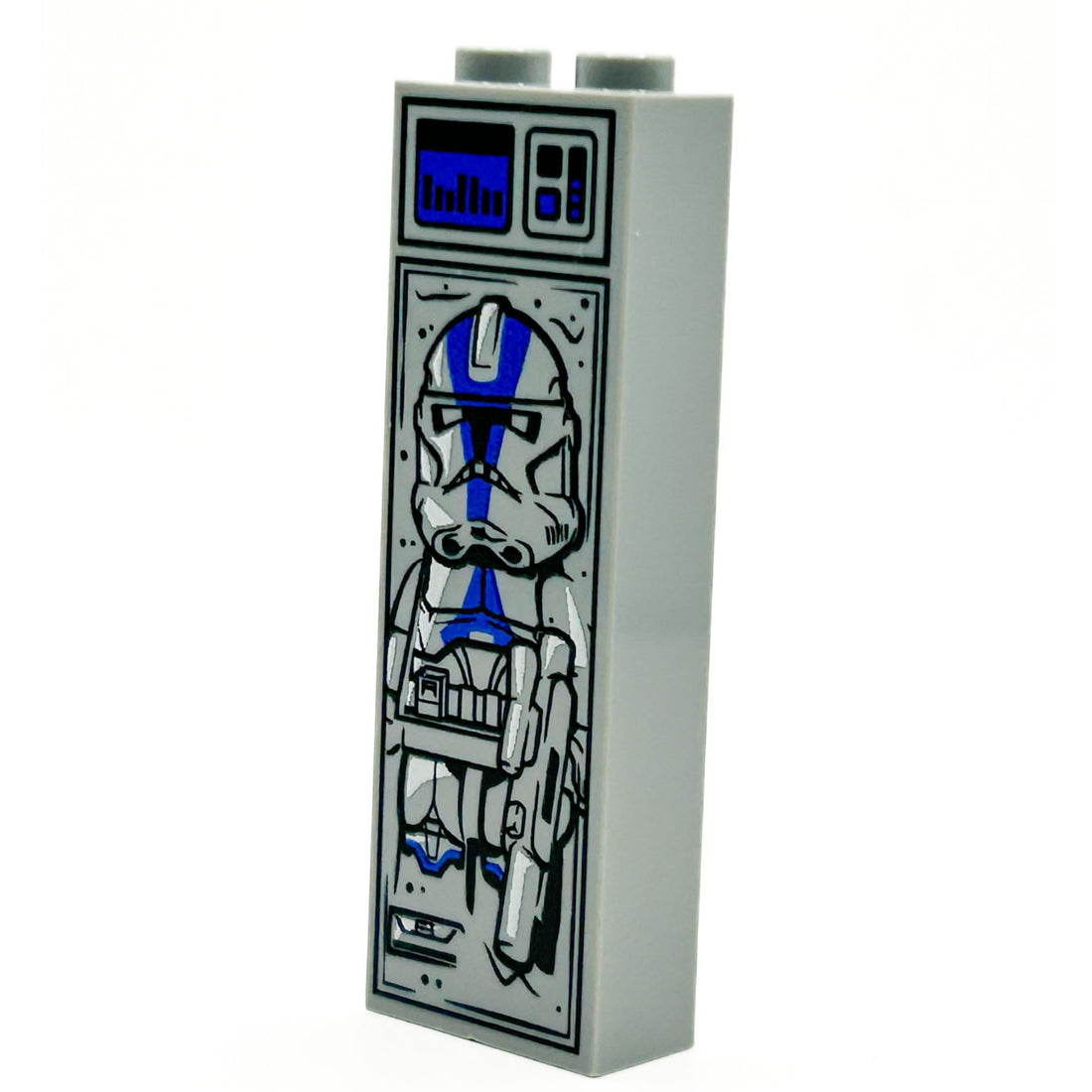 P2 501st Trooper in Carbonite custom LEGO display brick