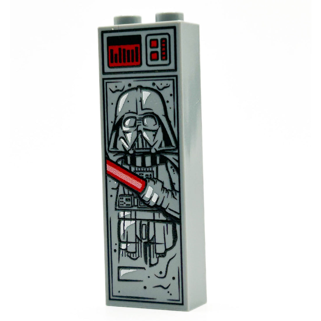 Dark Lord in Carbonite custom UV-printed 1x2x5 LEGO brick by B3 Customs