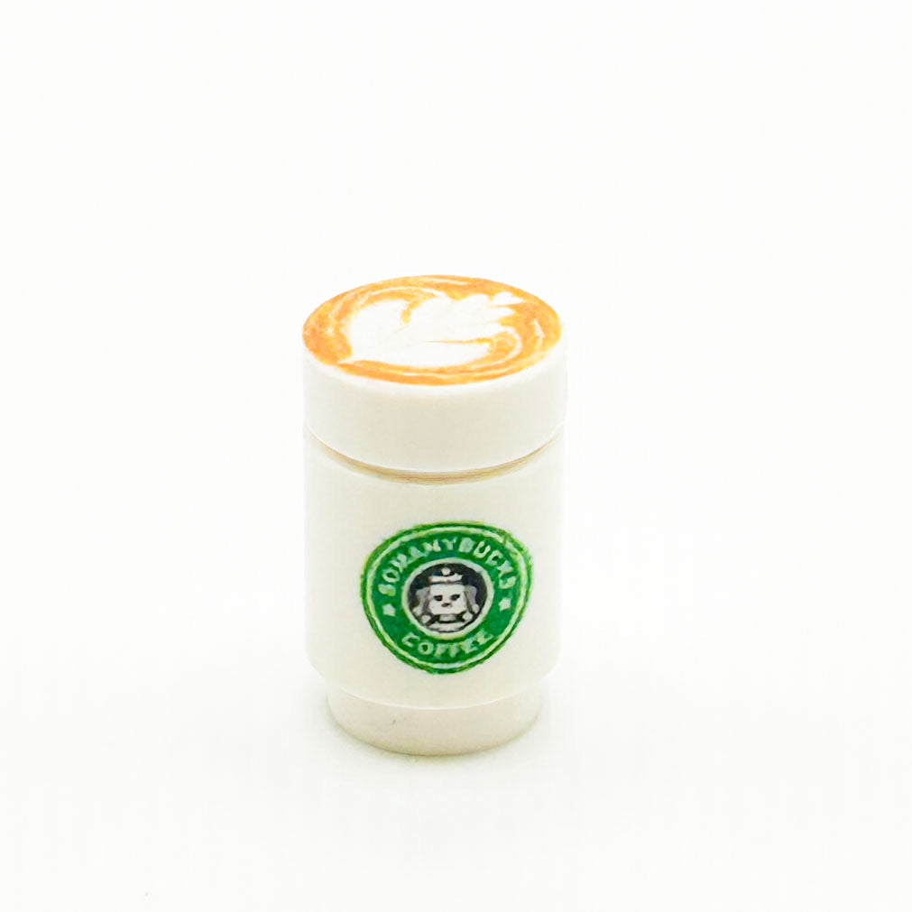 Somanybucks Coffee Cup with Leaf Foam on Top for Lego - B3 Customs 2