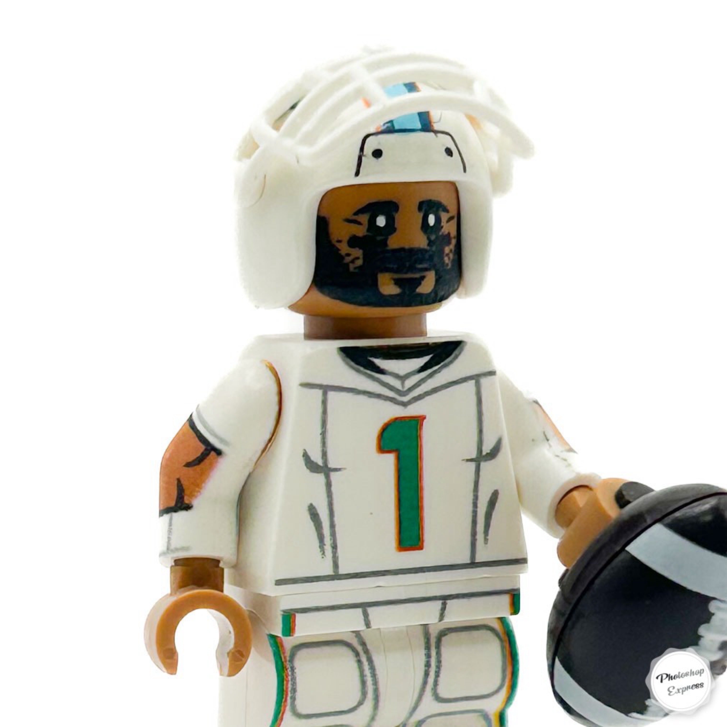 #1 QB Tua Dolphins Football Player Minifig - B3 Customs 2