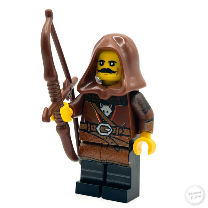 Longbow Archer - Custom Castle Wolfpack Minifigure made using LEGO parts - B3 Customs