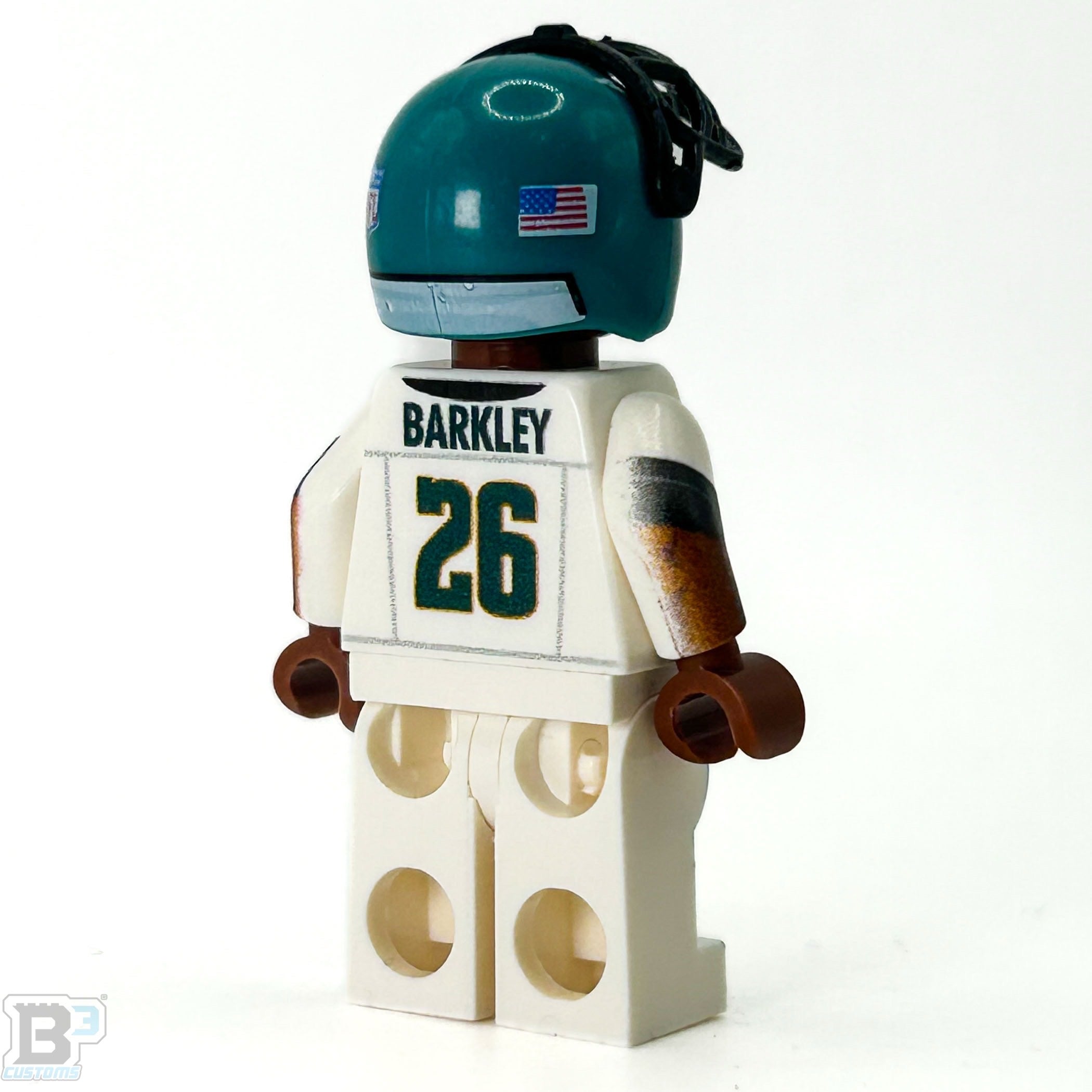 #26 RB Barkley Eagles Football Player Minifig made using LEGO parts - B3 Customs 2