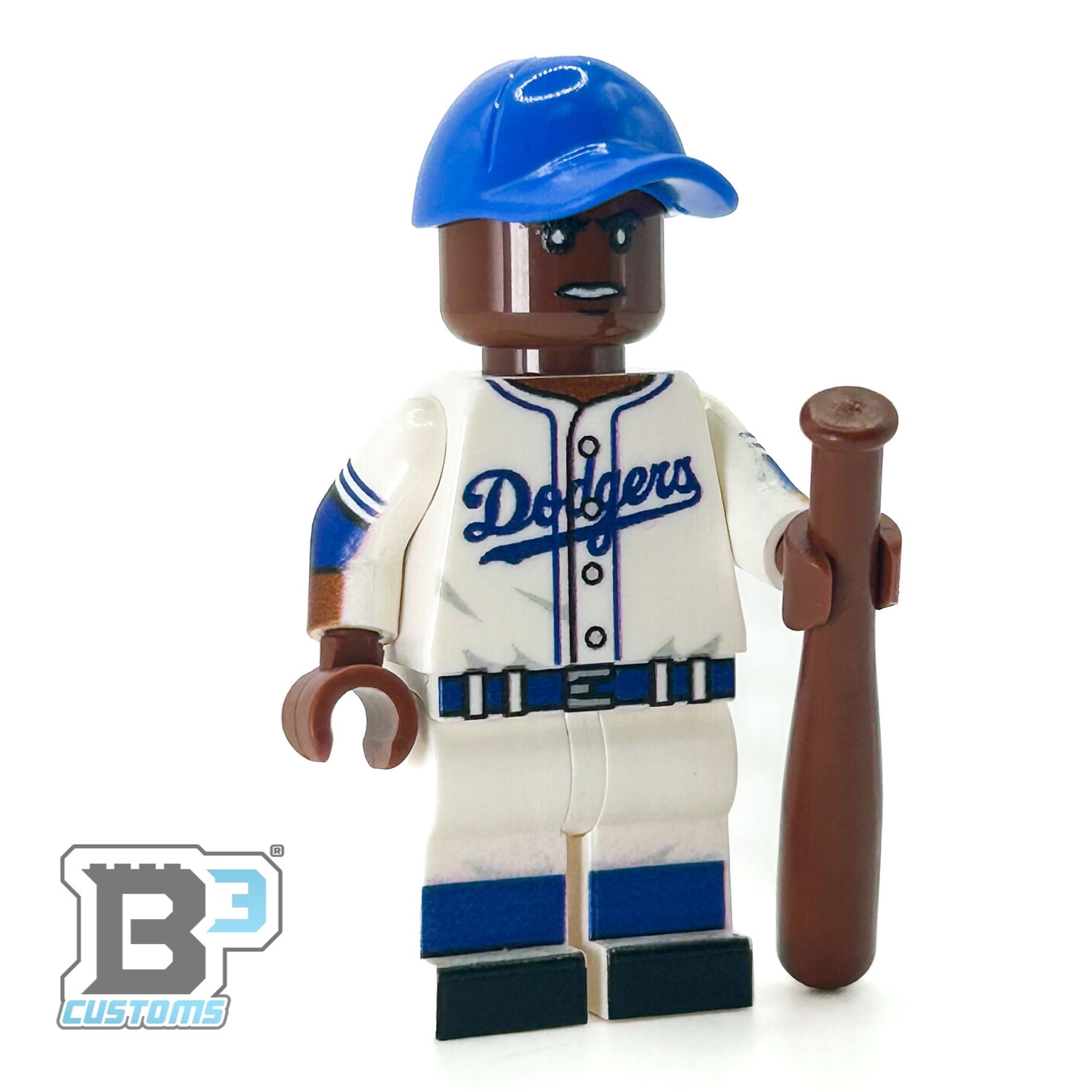 #42 Robinson Brookyln Baseball Player Minifig for Lego - B3 Customs