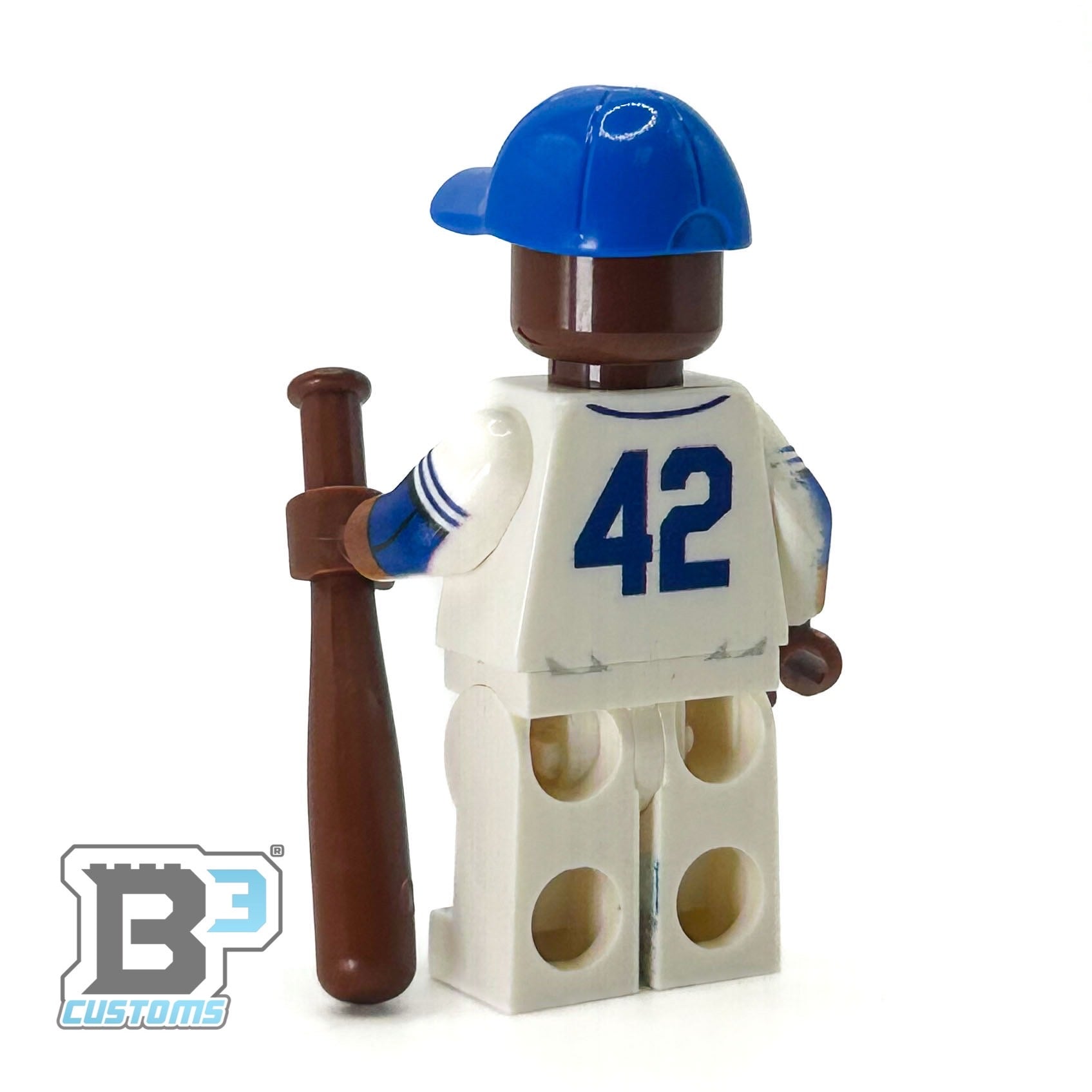 #42 Robinson Brookyln Baseball Player Minifig for Lego - B3 Customs 2