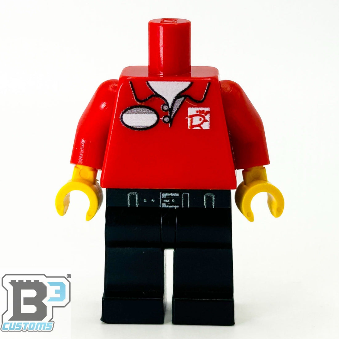 Brick-Fil-A Employee Minifig Body for Lego - B3 Customs