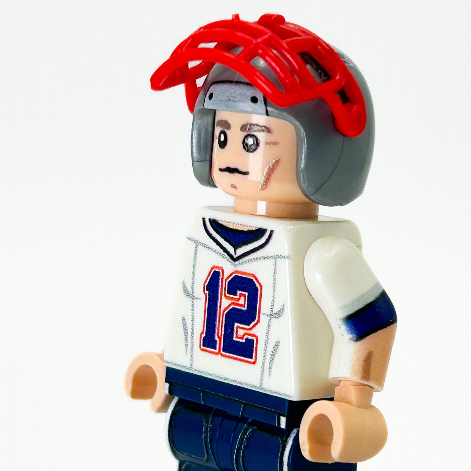 #12 QB Patriots Football Player Minifig for Lego - B3 Customs 2