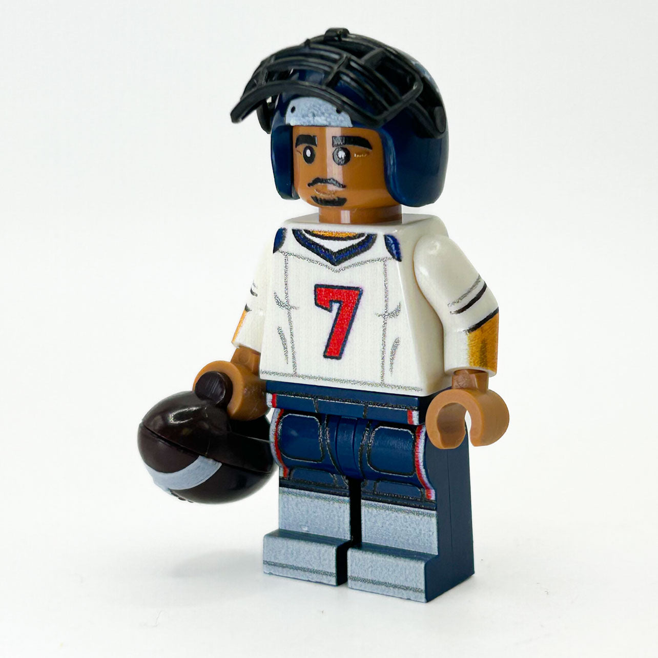 #7 QB Houston Football Player Minifig made using LEGO parts - B3 Customs 2
