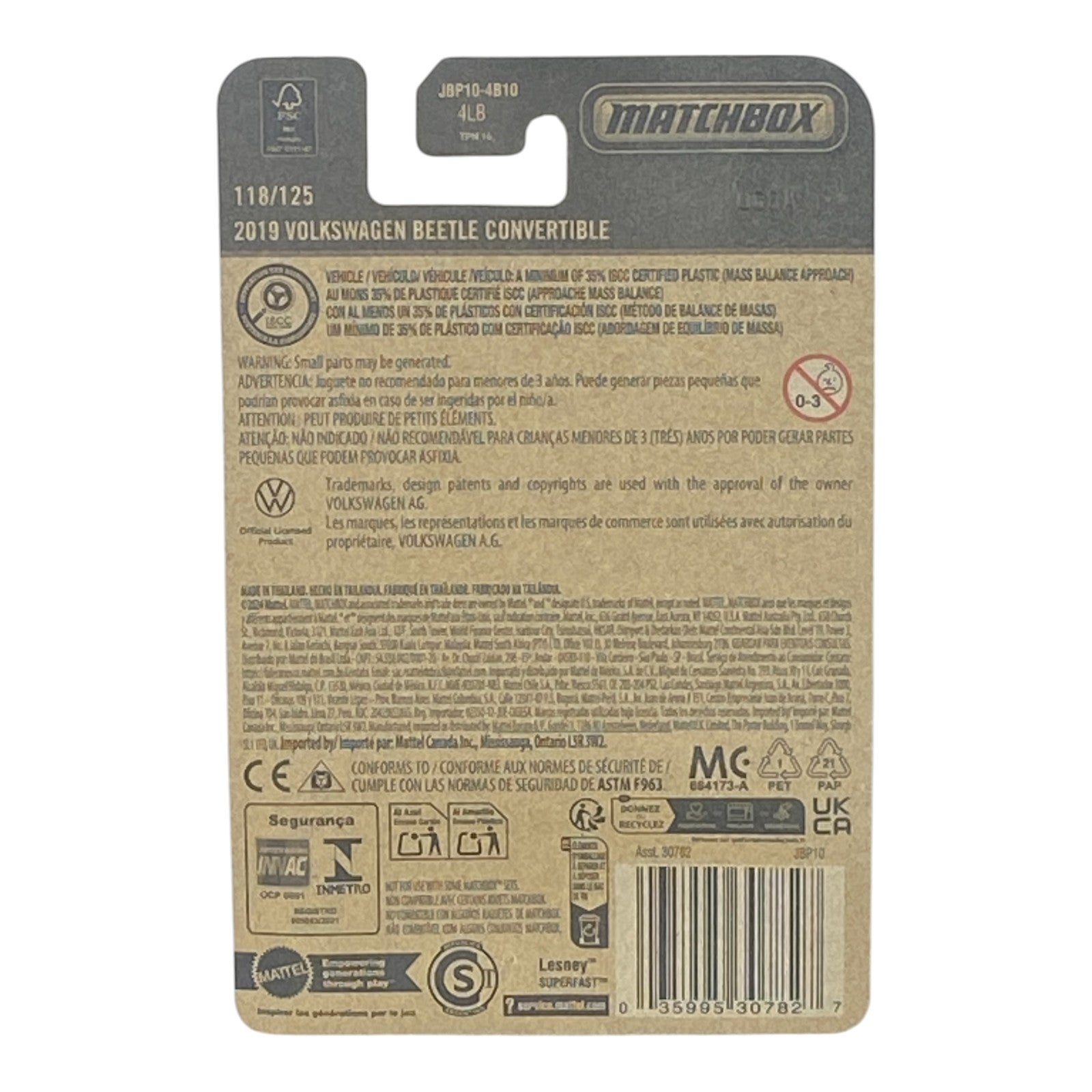 Matchbox 2019 Volkswagen Beetle Convertible - 2025 Matchbox Series 118/125 2