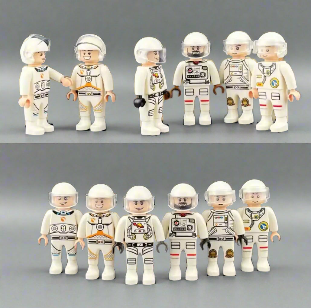 Custom Space Astronaut Minifigures – LEGO-Compatible (6 Variants) 2