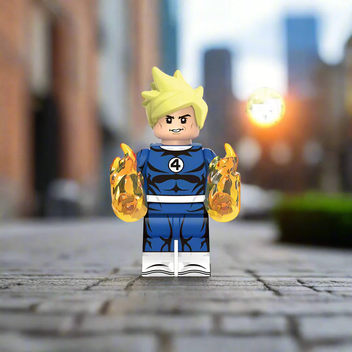 Human Torch Fantastic 4 Custom Minifigure