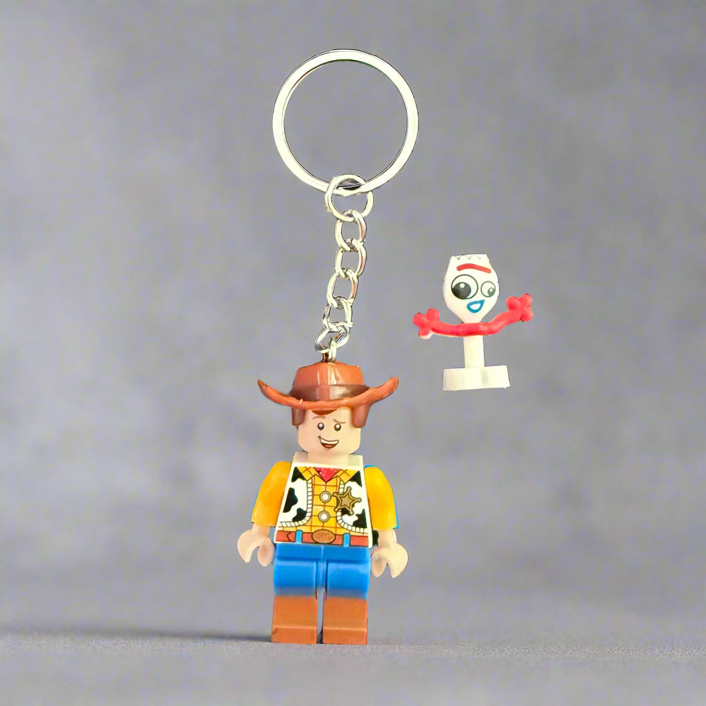 Woody Custom Keychain - Custom Brick Compatible Minifigure for Lego