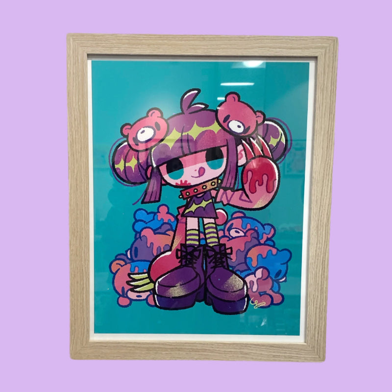 Yuri Takahashi - Strongest Me - Framed Giclee - Gloomy Bear Exhibition