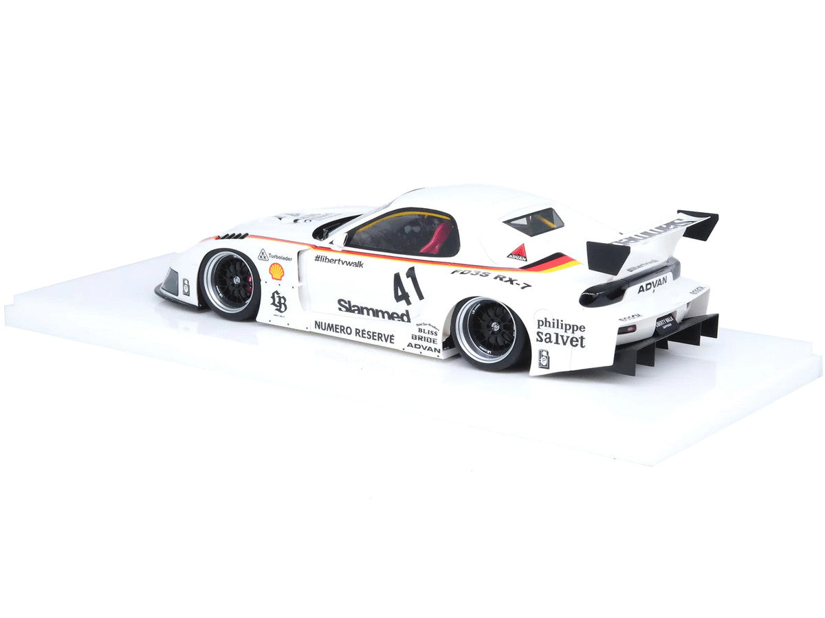 Mazda RX7 (FD3S) LB-Super Silhouette RHD (Right Hand Drive) #41 White with Stripes and Graphics 1/18 Model Car by Inno Models-0