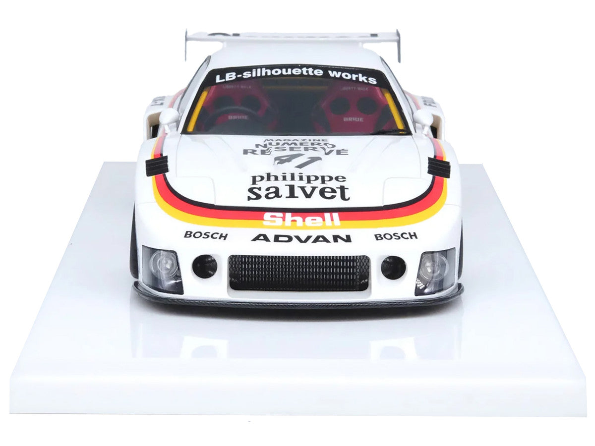 Mazda RX7 (FD3S) LB-Super Silhouette RHD (Right Hand Drive) #41 White with Stripes and Graphics 1/18 Model Car by Inno Models-3
