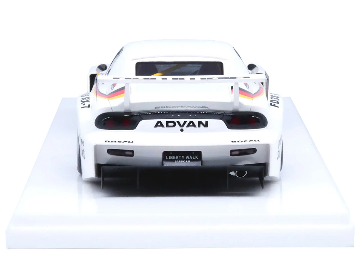 Mazda RX7 (FD3S) LB-Super Silhouette RHD (Right Hand Drive) #41 White with Stripes and Graphics 1/18 Model Car by Inno Models-2