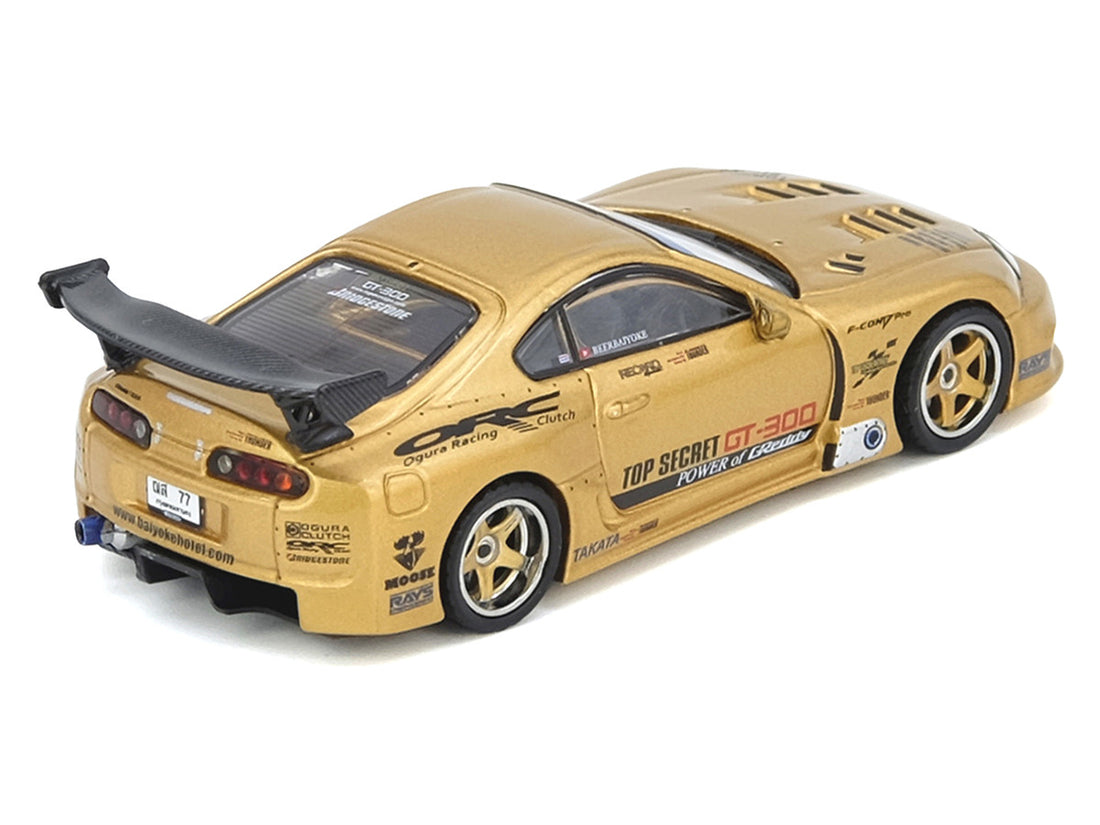 Toyota Supra (A80) "Top Secret Thailand" GT300 RHD (Right Hand Drive) Gold Metallic "Tokyo Auto Salon Kuala Lumpur 2025 Event Exclusive" 1/64 Diecast Model Car by Inno Models-3