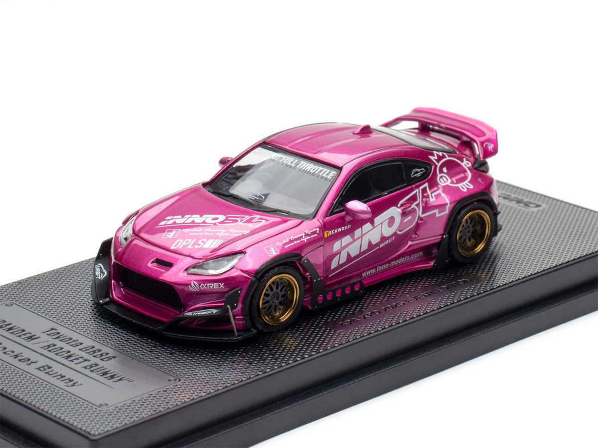 Toyota GR86 "Pandem Rocket Bunny" RHD (Right Hand Drive) Pink Metallic with Graphics "APA XPO 2025 Event Exclusive" 1/64 Diecast Model Car by Inno Models-3