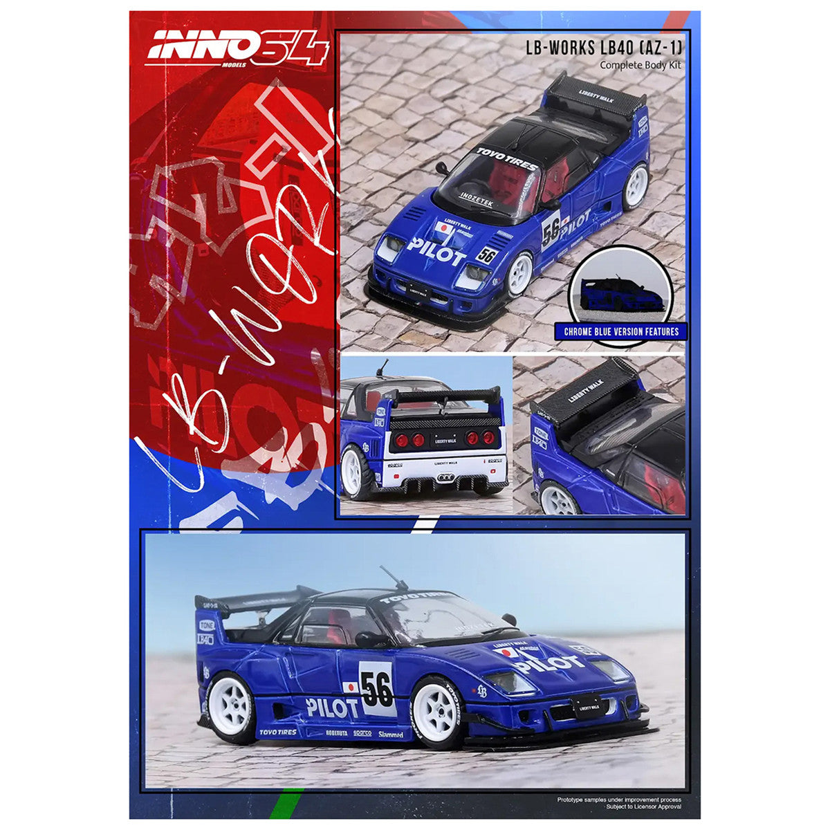 Mazda AZ-1 Liberty Walk LB40 1:64 Diecast by Inno Models – Big Boy