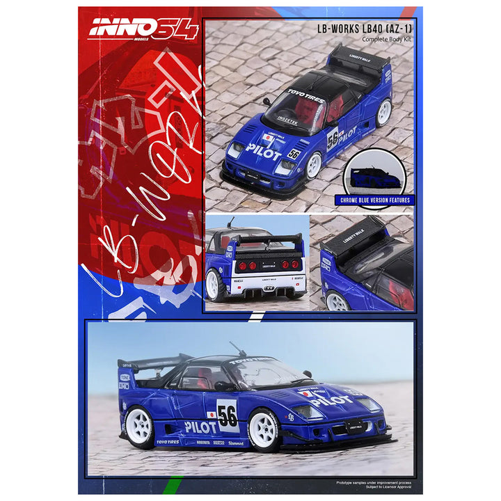 Mazda AZ-1 Liberty Walk LB40 1:64 diecast model by Inno Models