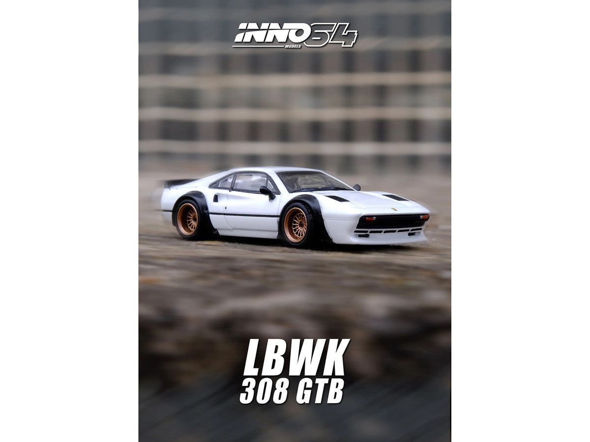 LBWK (Liberty Walk) 308 GTB White 1/64 Diecast Model Car by Inno Models-1