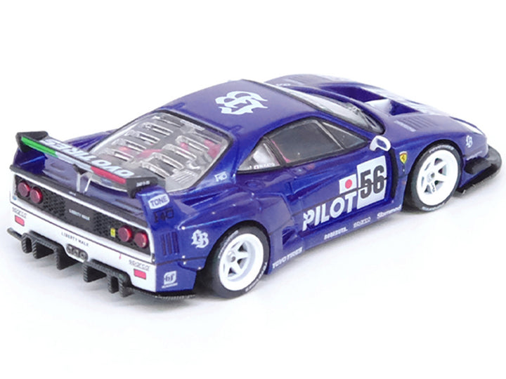 LBWK (Liberty Walk) F40 #56 Blue "Tokyo Auto Salon 2024" 1/64 Diecast Model Car by Inno Models-0