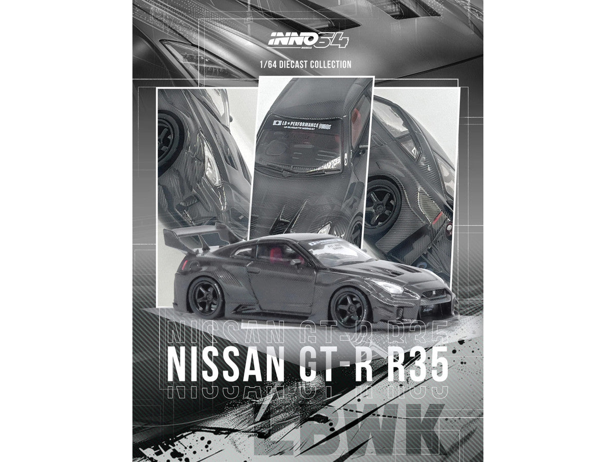 Nissan 35GT-RR RHD (Right Hand Drive) "LB-Silhouette Works GT" Full Dry Carbon 1/64 Diecast Model Car by Inno Models-2