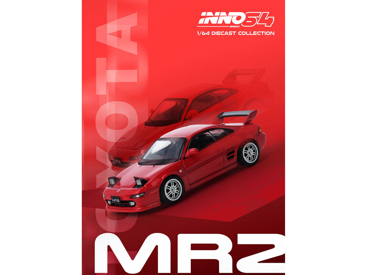 Toyota MR2 (SW20) RHD (Right Hand Drive) Red 1/64 Diecast Model Car by Inno Models-3