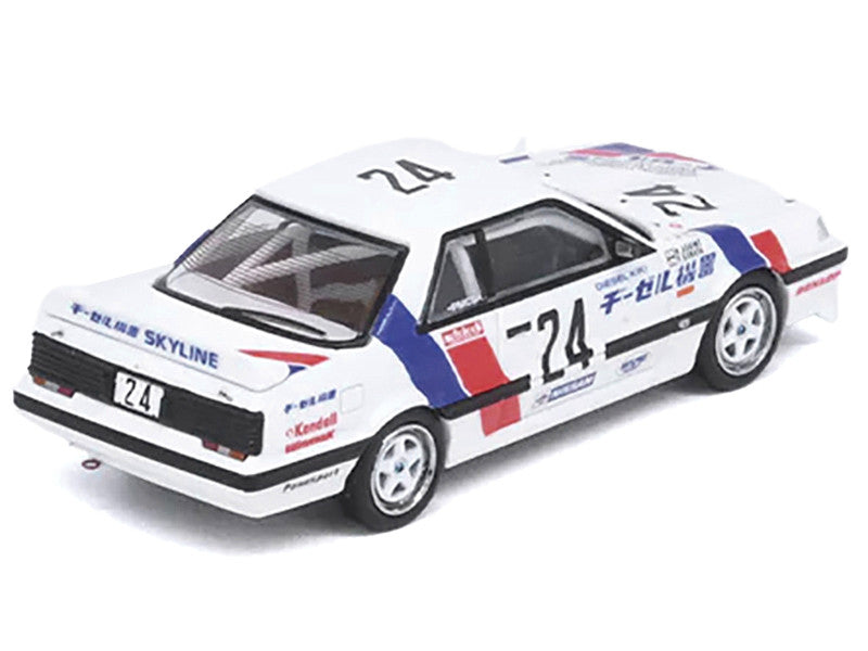 Nissan Skyline GTS-R (HR31) RHD (Right Hand Drive) #24 Motoji Sekine - Tomokazu Sakata "Diesel Kiki" "All-Japan Touring Car Championship" (1988) 1/64 Diecast Model Car by Inno Models-1