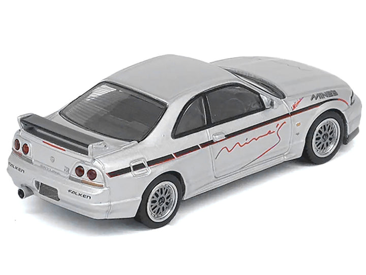 Nissan Skyline GT-R N1 (R33) RHD (Right Hand Drive) "Tuned by Mine's" Silver 1/64 Diecast Model Car by Inno Models-0