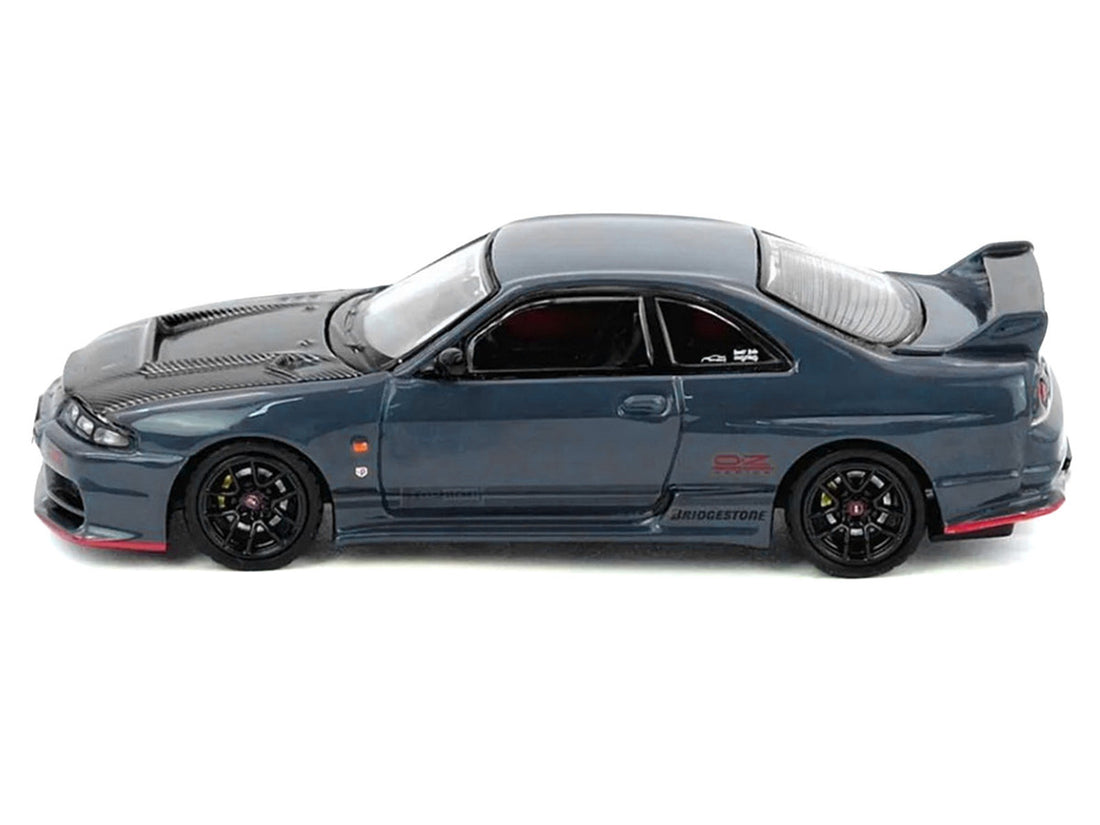 Nissan Top Secret Skyline GT-R (BCNR33) RHD (Right Hand Drive) Stealth Gray with Carbon Hood "Tokyo Auto Salon Hong Kong 2025 Event Edition" 1/64 Diecast Model Car by Inno Models 2