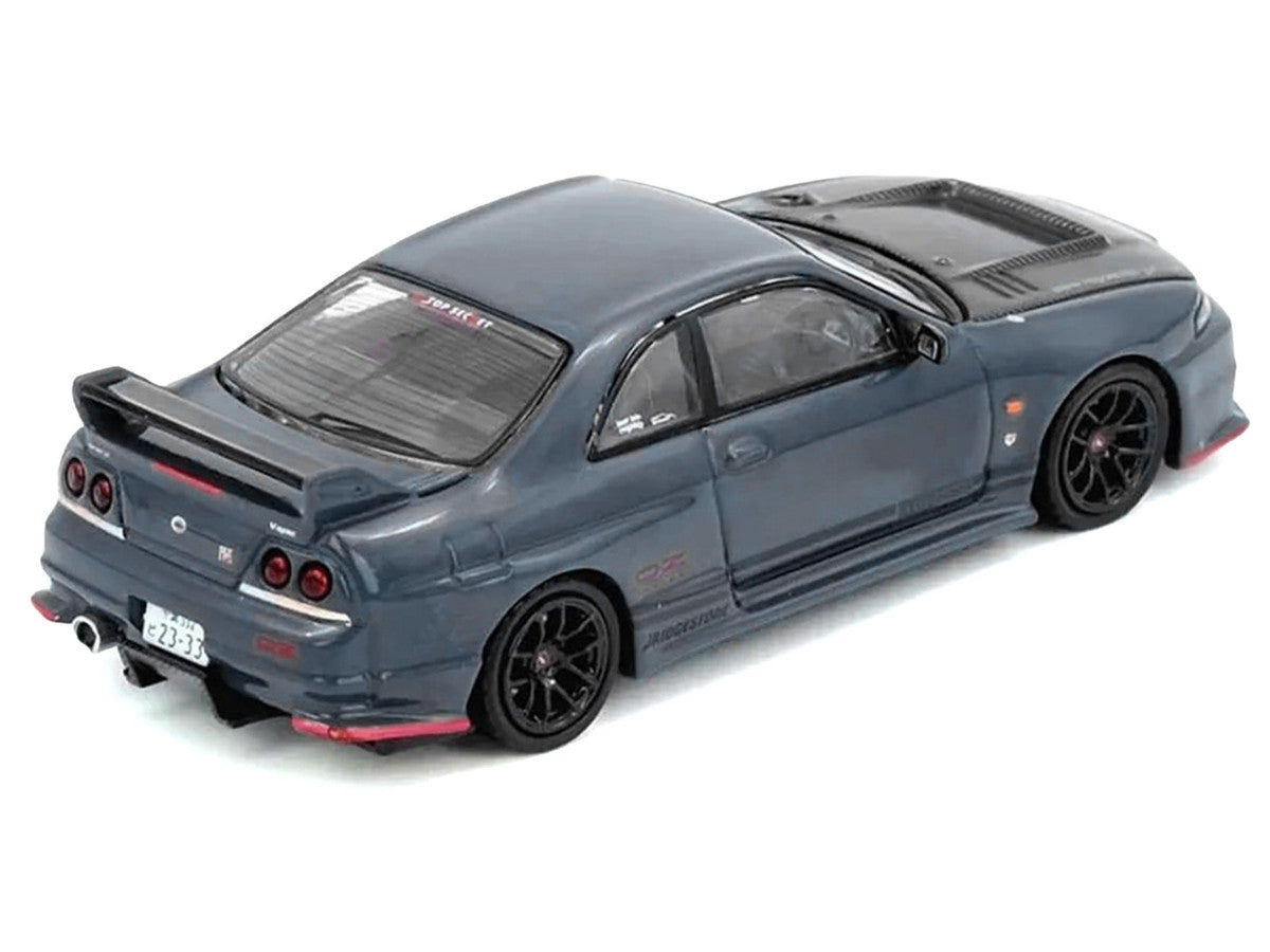 Nissan Top Secret Skyline GT-R (BCNR33) RHD (Right Hand Drive) Stealth Gray with Carbon Hood "Tokyo Auto Salon Hong Kong 2025 Event Edition" 1/64 Diecast Model Car by Inno Models 3