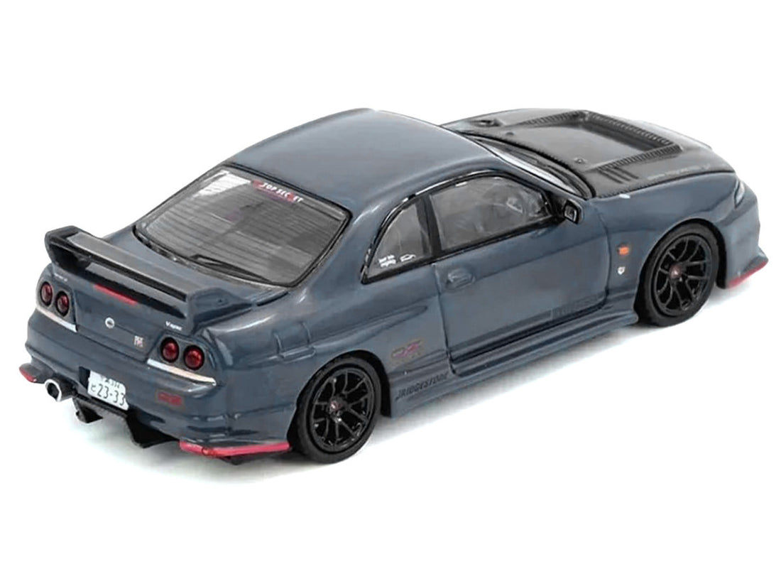 Nissan Top Secret Skyline GT-R (BCNR33) RHD (Right Hand Drive) Stealth Gray with Carbon Hood "Tokyo Auto Salon Hong Kong 2025 Event Edition" 1/64 Diecast Model Car by Inno Models 3