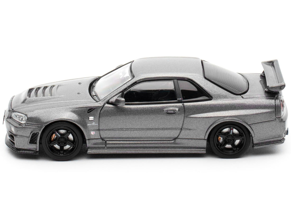 Nissan Skyline GT-R (R34) Z-Tune RHD (Right Hand Drive) Gray Metallic "Thailand Diecast Expo 2025 Event Edition" 1/64 Diecast Model Car by Inno Models-2
