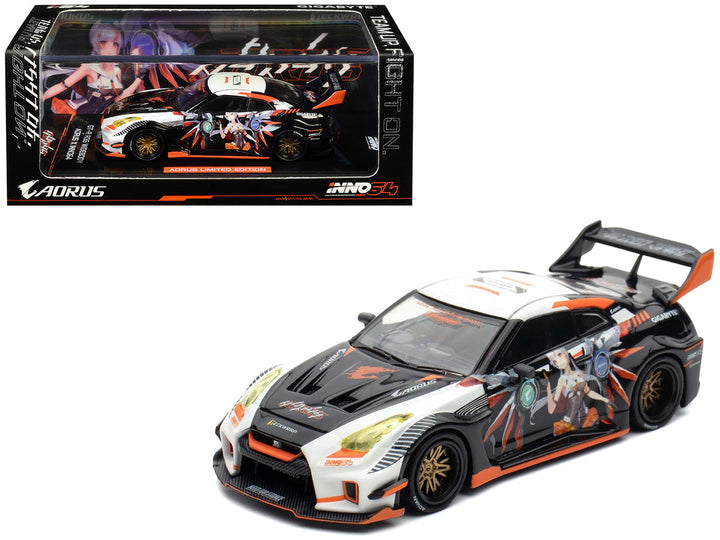 Close-up of AORUS X INNO64 graphics on Nissan GT-R Limited Edition