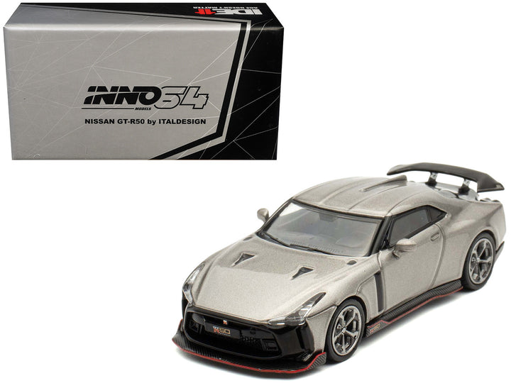 Nissan GT-R50 By ItalDesign Gray Metallic Indonesia Diecast Expo 2024 Exclusive Edition 1/64 diecast model by Inno Models