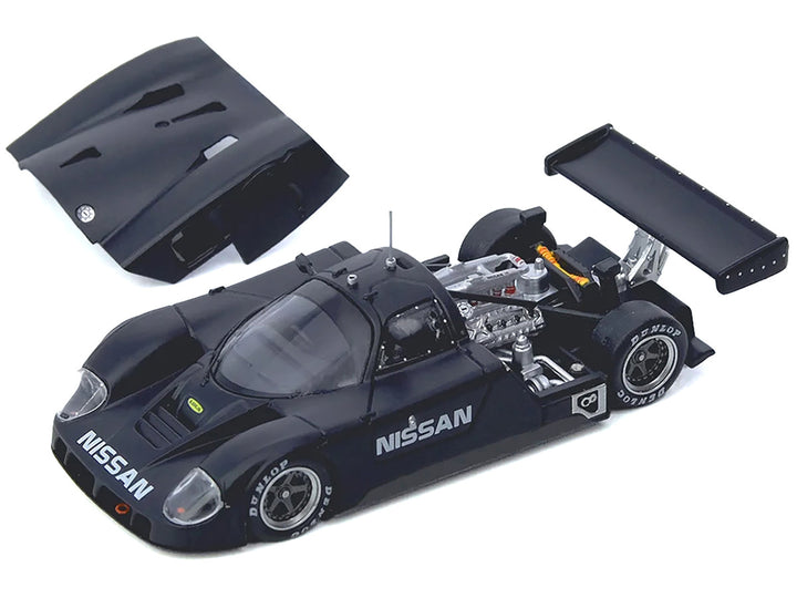 Nissan R89C Matt Black "Le Mans Shakedown Test at Paul Ricard 1988" 1/64 Diecast Model Car by Inno Models-1