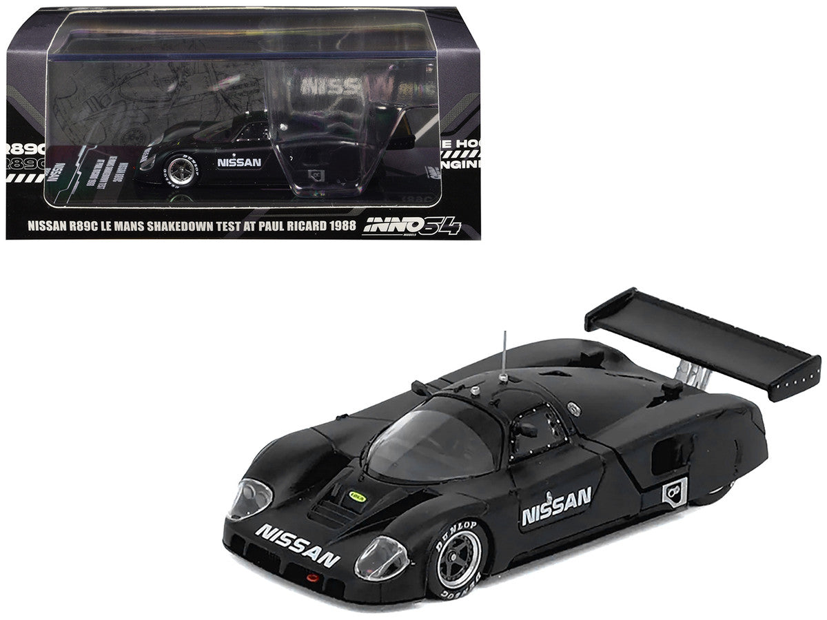 Nissan R89C Matt Black "Le Mans Shakedown Test at Paul Ricard 1988" 1/64 Diecast Model Car by Inno Models-4