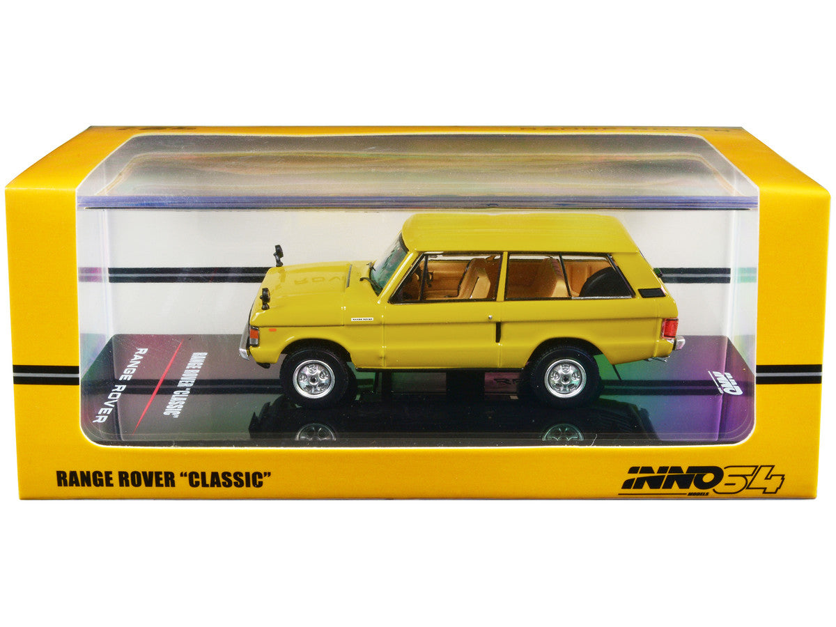 Land Rover "Classic" RHD (Right Hand Drive) Sanglow Yellow 1/64 Diecast Model Car by Inno Models-0