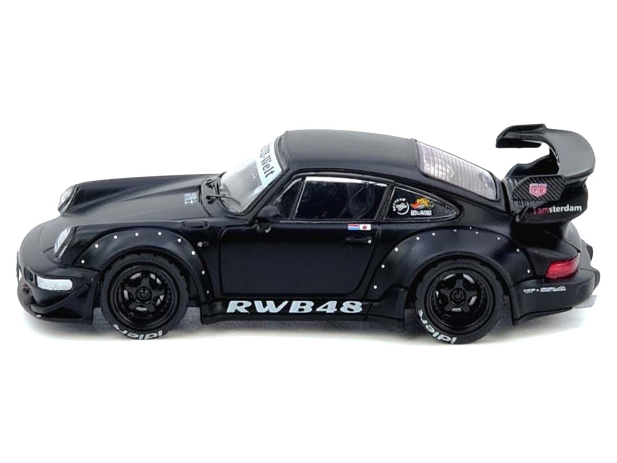RWB 964 Matt Black 1/64 Diecast Model Car by Inno Models-2