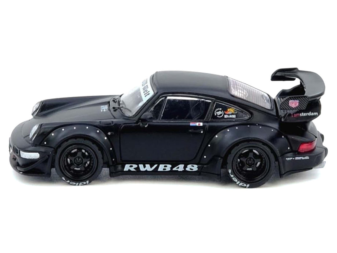 RWB 964 Matt Black 1/64 Diecast Model Car by Inno Models-2