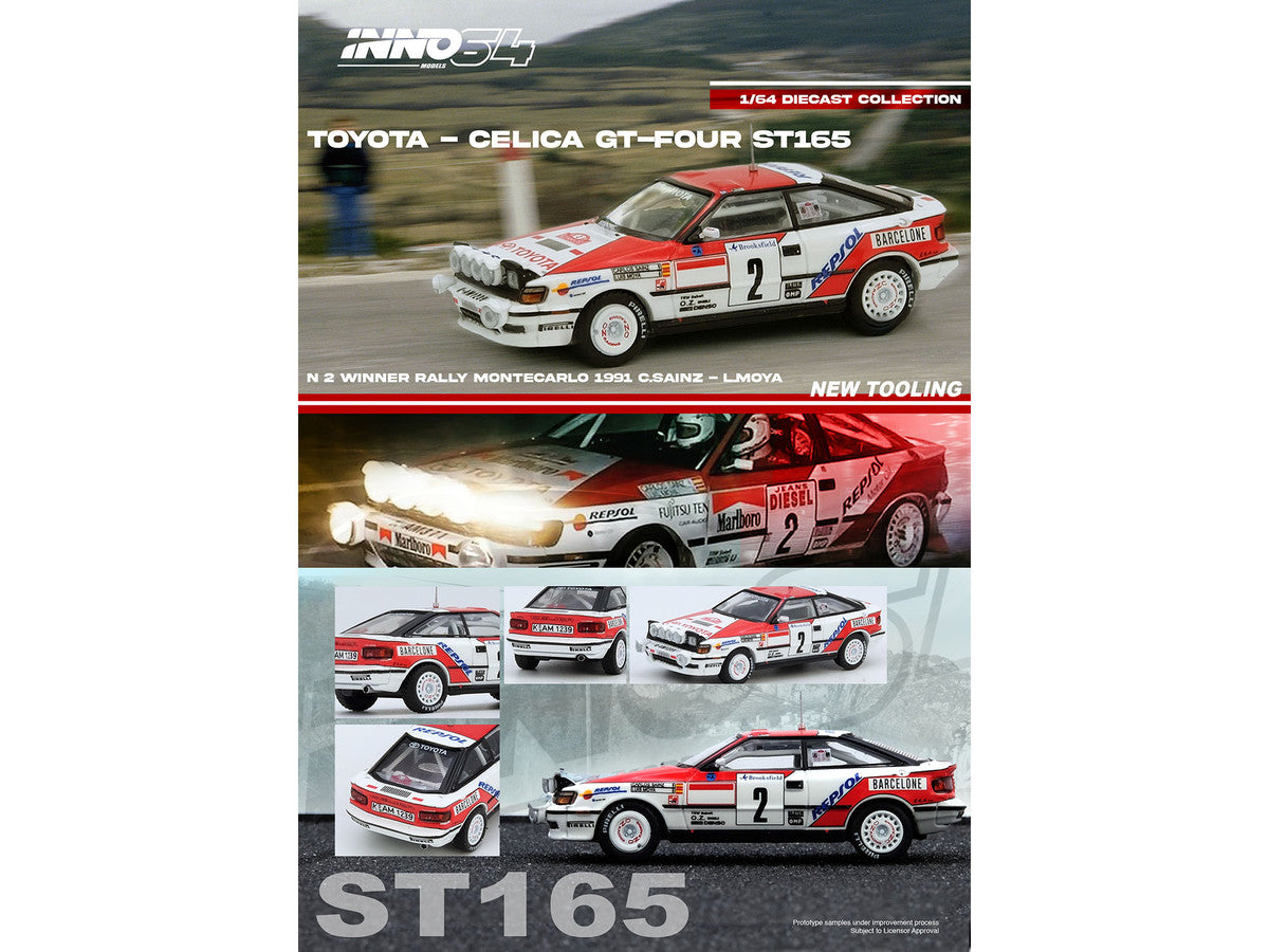 Toyota Celica GT-Four (ST165) #2 Carlos Sainz - Luis Moya Winner "Rally Monte Carlo" (1991) 1/64 Diecast Model Car by Inno Models-4