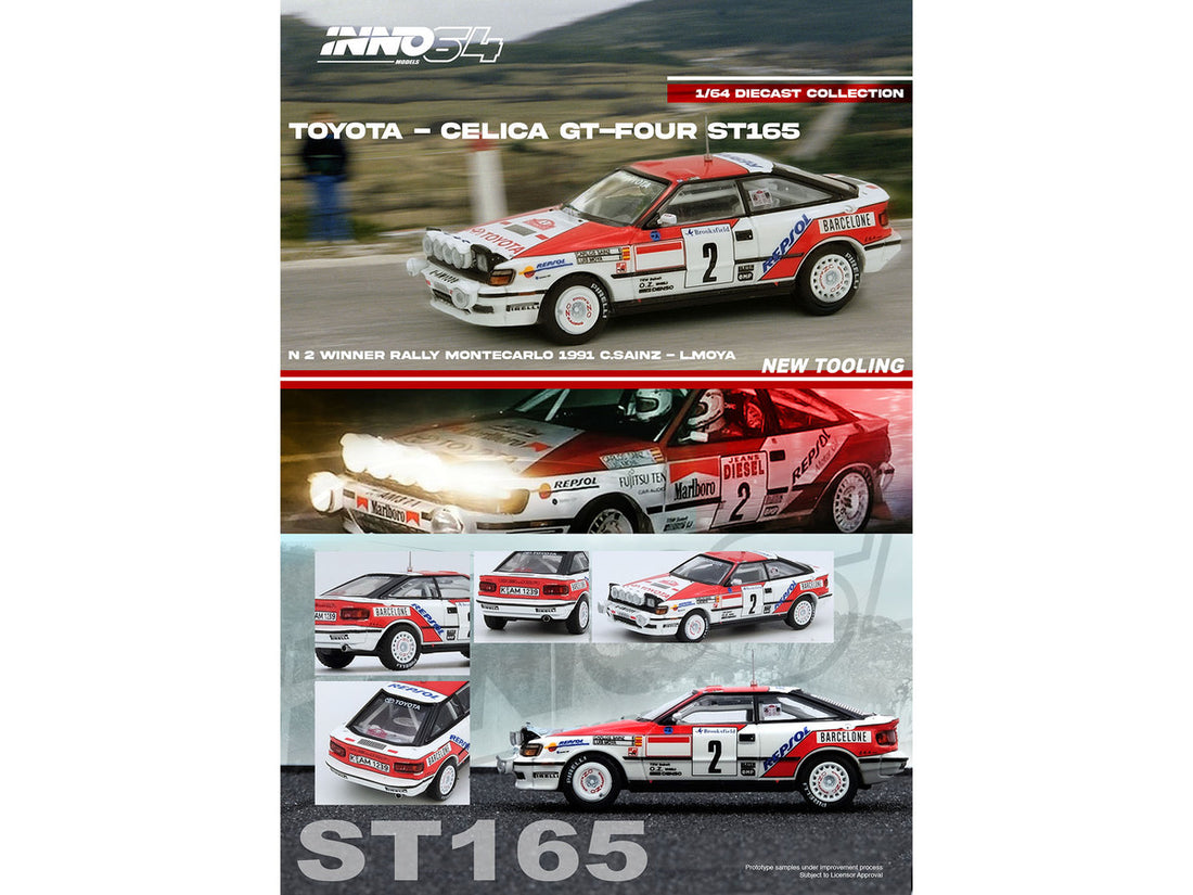 Toyota Celica GT-Four (ST165) #2 Carlos Sainz - Luis Moya Winner "Rally Monte Carlo" (1991) 1/64 Diecast Model Car by Inno Models-4