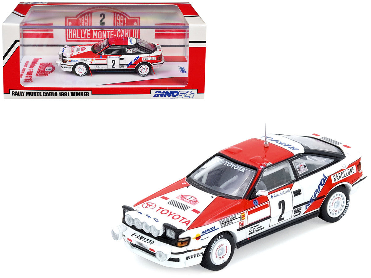 Toyota Celica GT-Four (ST165) #2 Carlos Sainz - Luis Moya Winner "Rally Monte Carlo" (1991) 1/64 Diecast Model Car by Inno Models-0