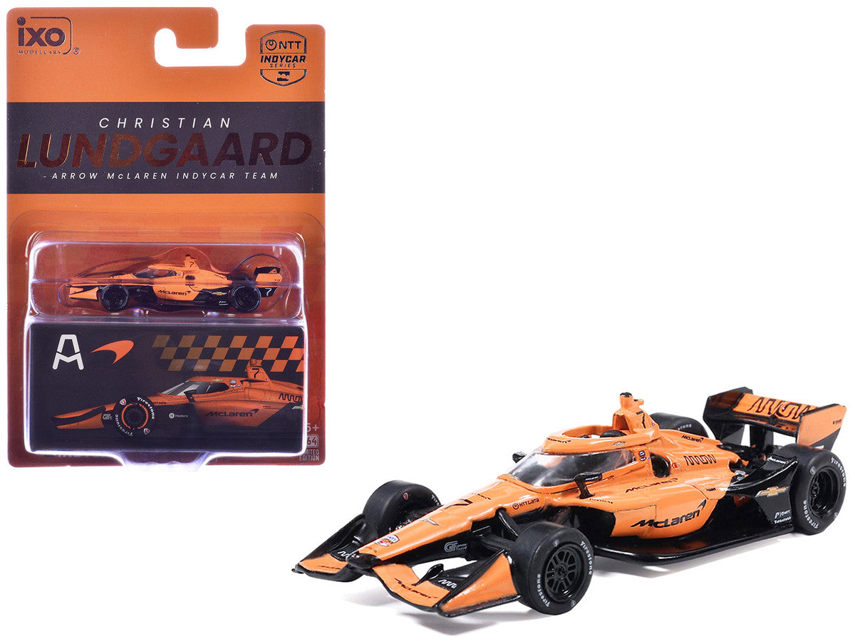 Dallara IndyCar #7 Christian Lundgaard "McLaren" Arrow McLaren IndyCar Team (Road Course Configuration) "NTT IndyCar Series" (2026) 1/64 Diecast Model by IXO Models 5