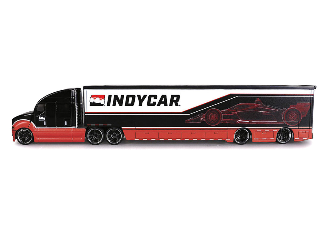 IndyCar Hauler Black and Red with Graphics 1/64 Diecast Model Car by IXO Models