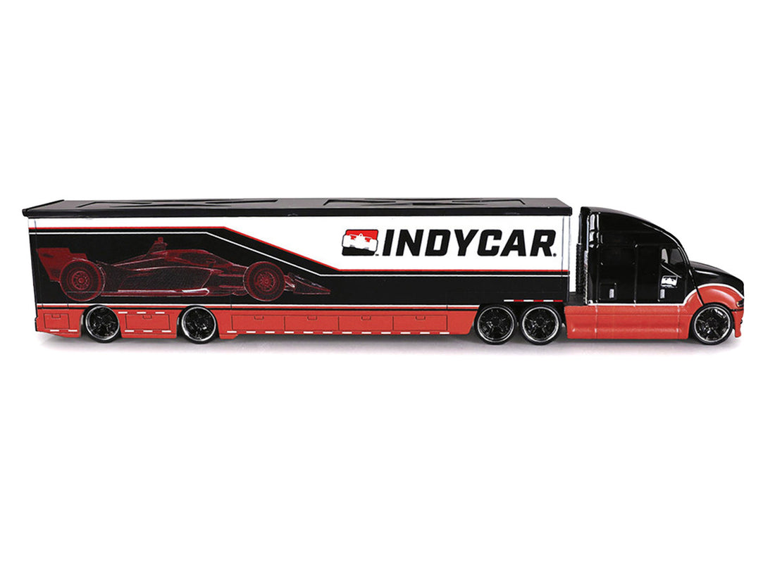 IndyCar Hauler Black and Red with Graphics 1/64 Diecast Model Car by IXO Models