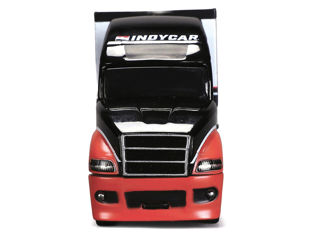 IndyCar Hauler Black and Red with Graphics 1/64 Diecast Model Car by IXO Models