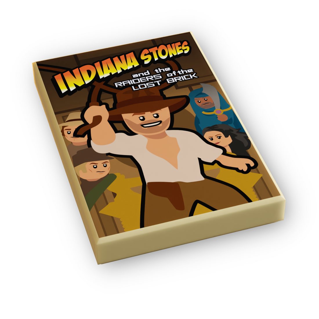 Indiana Stones, Raiders of Lost Brick Movie Cover (2x3 Tile) - B3 Customs