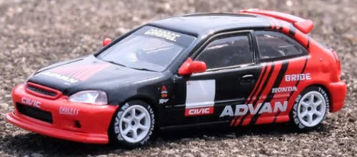 Honda Civic Type-R EK9 Spoon Advan Livery 1:64 Scale Diecast Model by Inno64 Side View