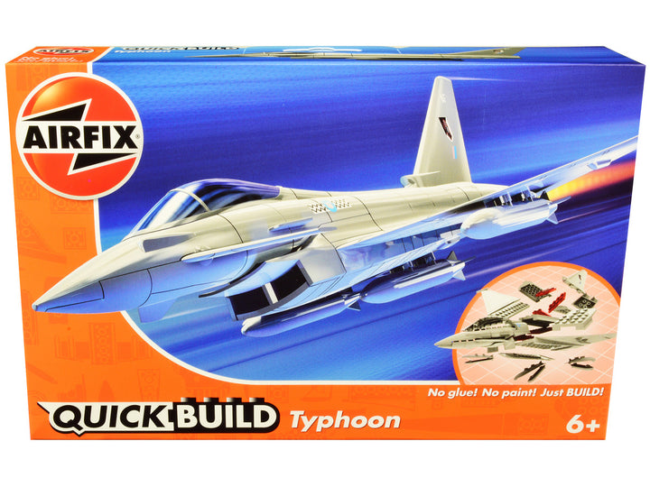 Skill 1 Model Kit Eurofighter Typhoon Snap Together Painted Plastic Model Airplane Kit by Airfix Quickbuild-0